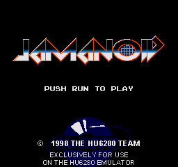 Jamanoid (Homebrew) — Title screen